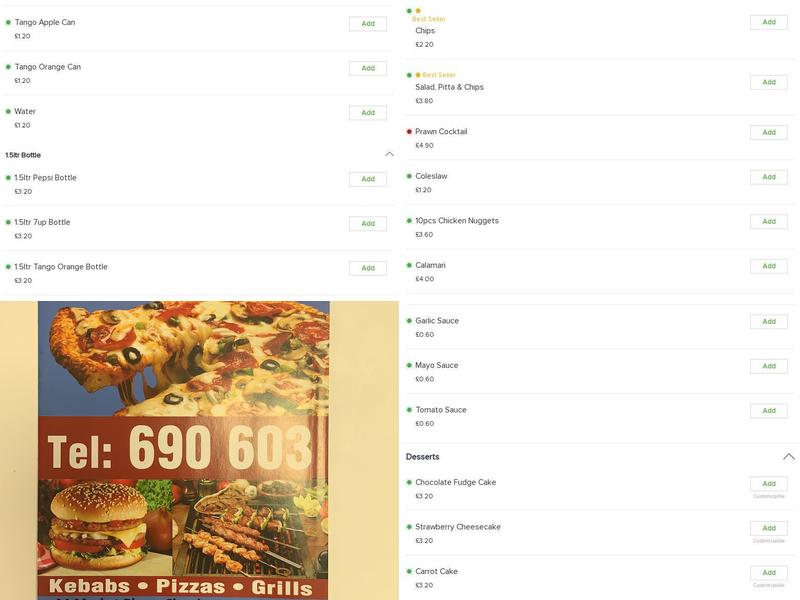 The Kebab House Menu