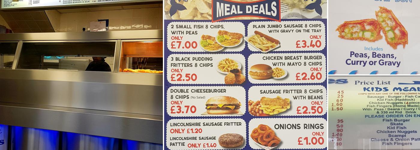 Fiveways Fisheries Menu