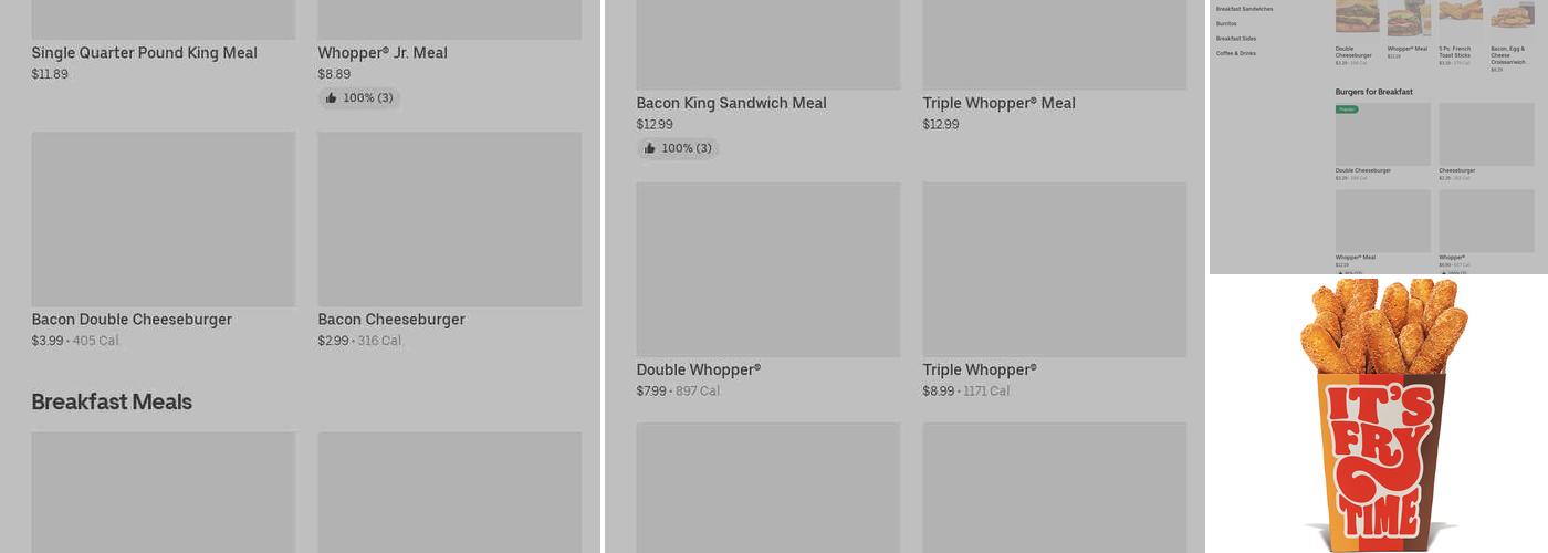 Burger King Menu