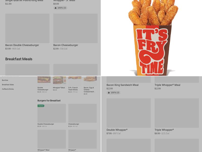 Burger King Menu