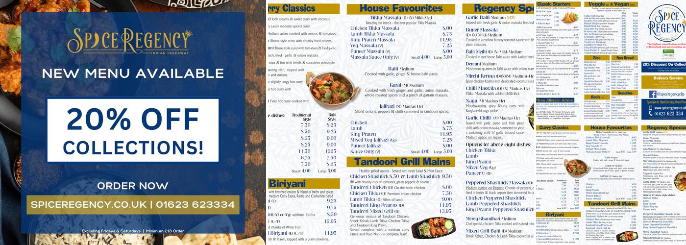 Spice Regency Menu