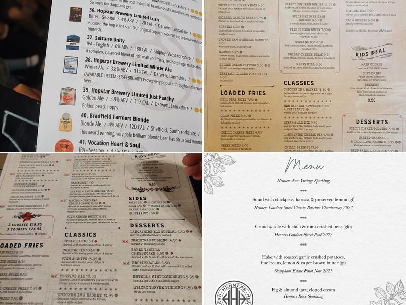 Holmes Mill Menu
