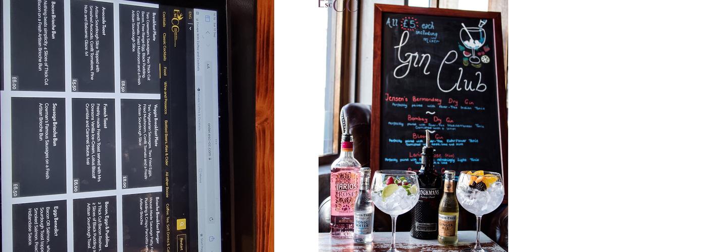 Escape Coffee & Cocktails Menu