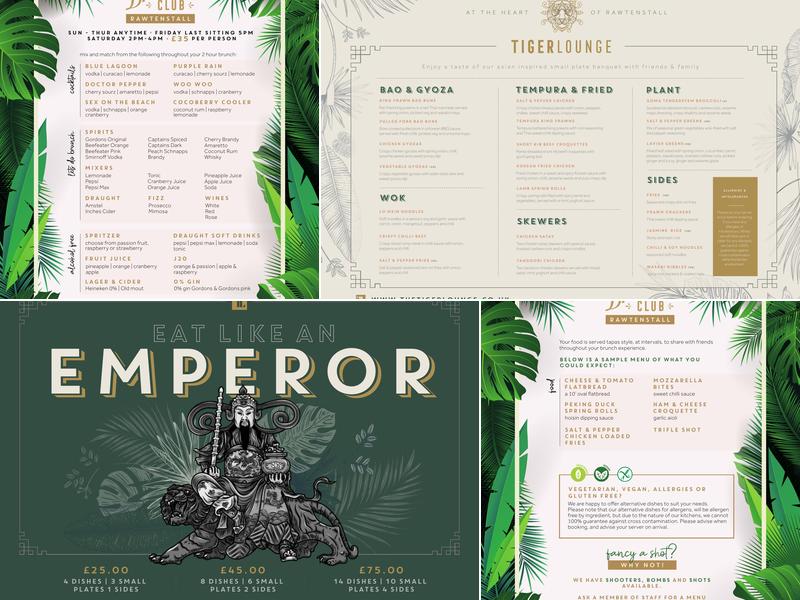 Tiger Lounge Clitheroe Menu