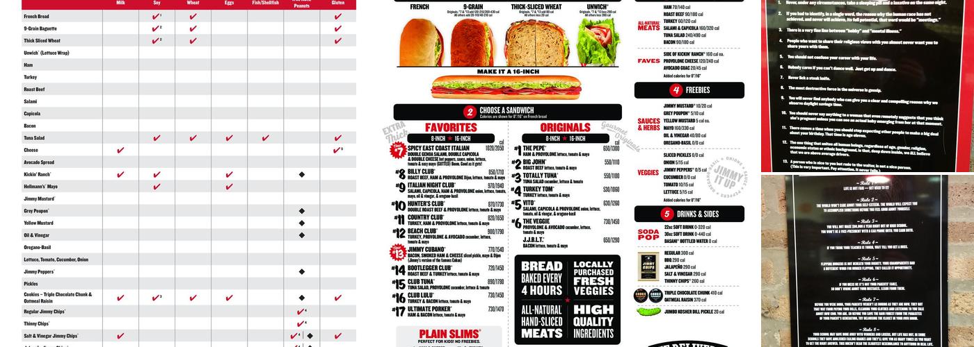 Jimmy John's Menu
