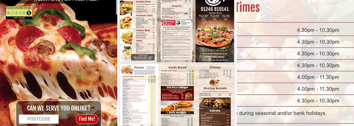Peri Pollo Pizza Menu