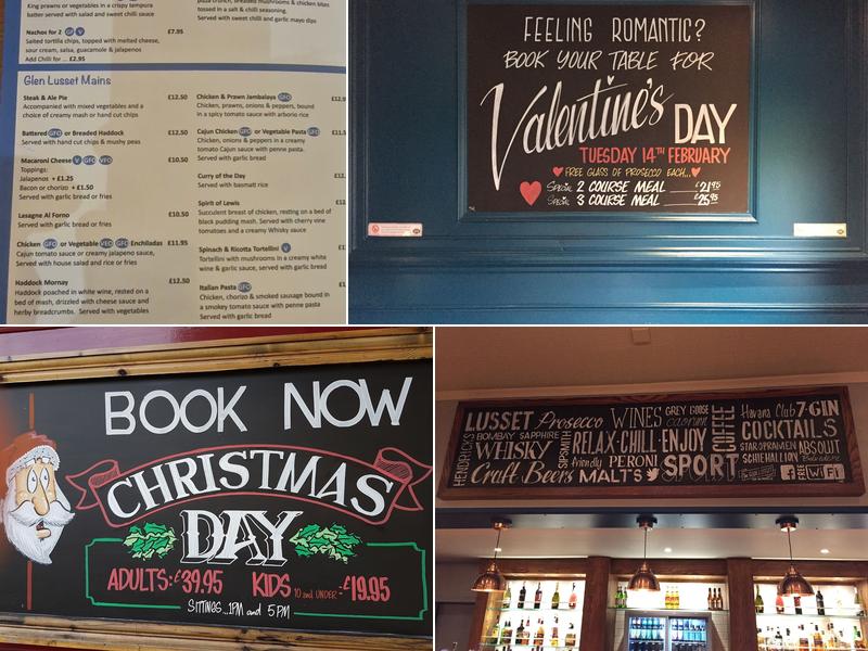 The Glen Lusset Menu