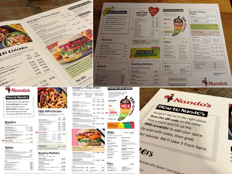 Nando's Clydebank Menu