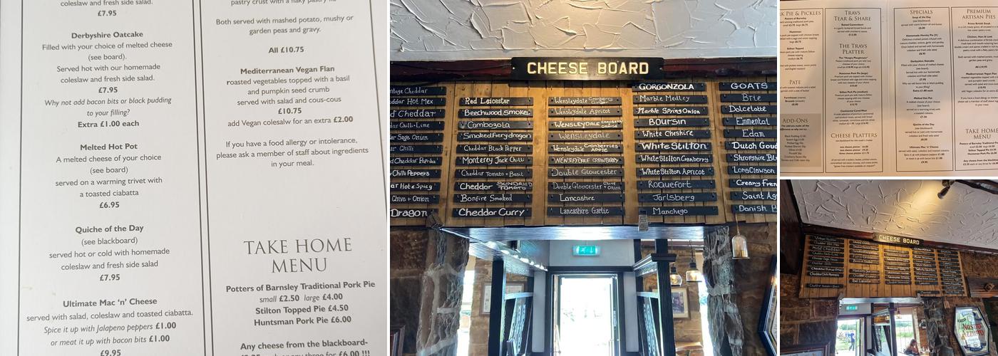 The Travellers Rest Menu