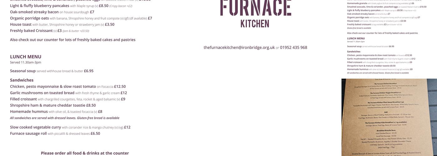 The Furnace Kitchen Menu