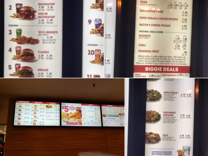 Wendy's Menu