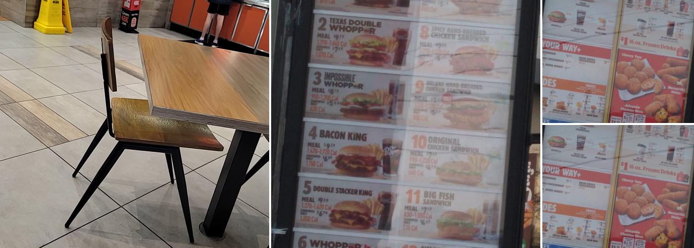 Burger King Menu