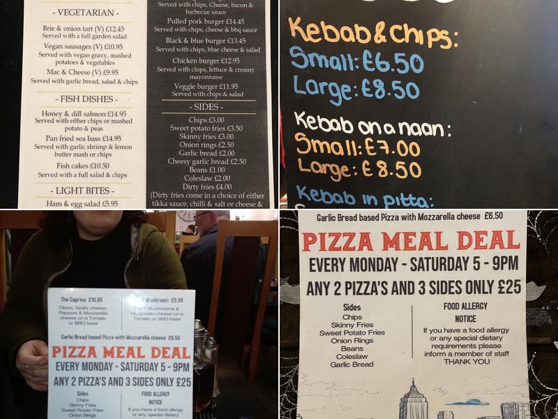 The Donington Arms Menu