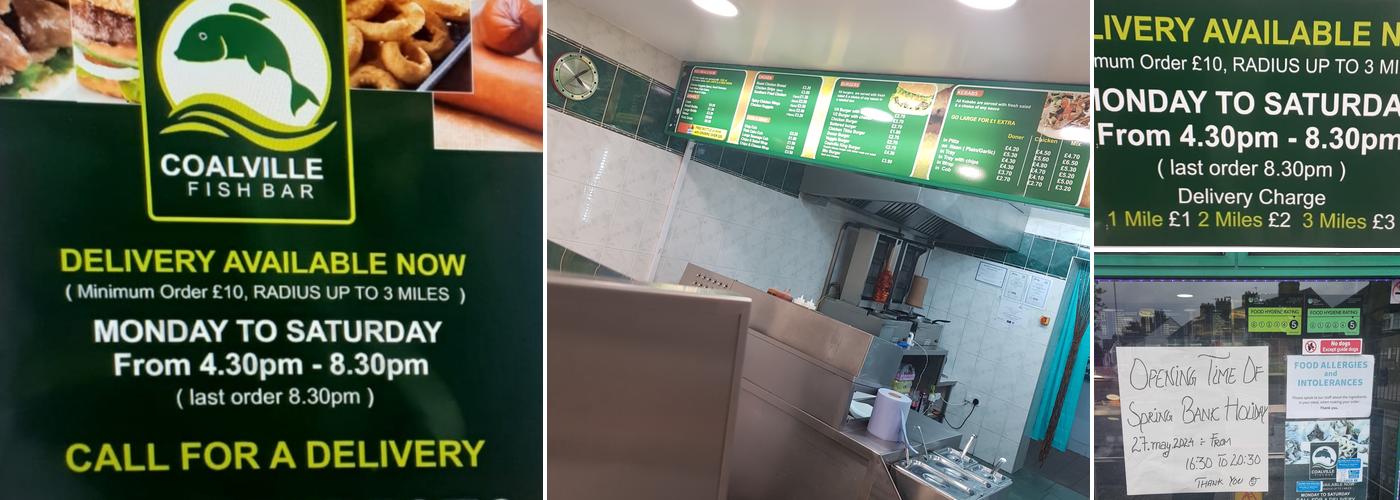 Coalville fish bar Menu