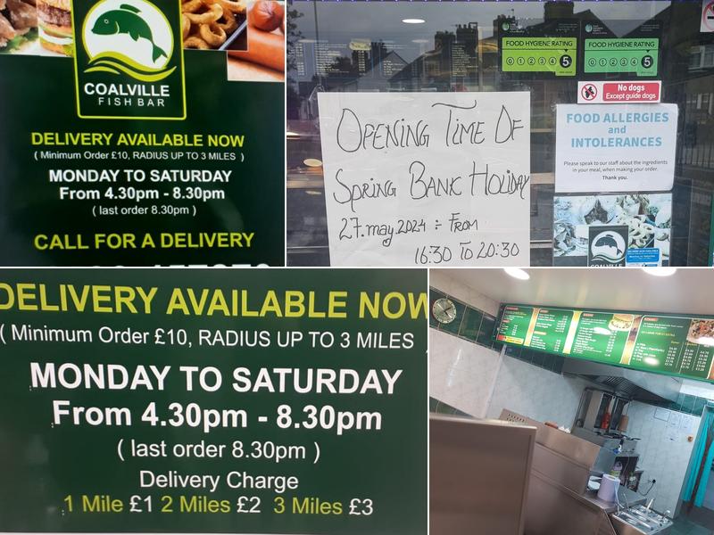 Coalville fish bar Menu