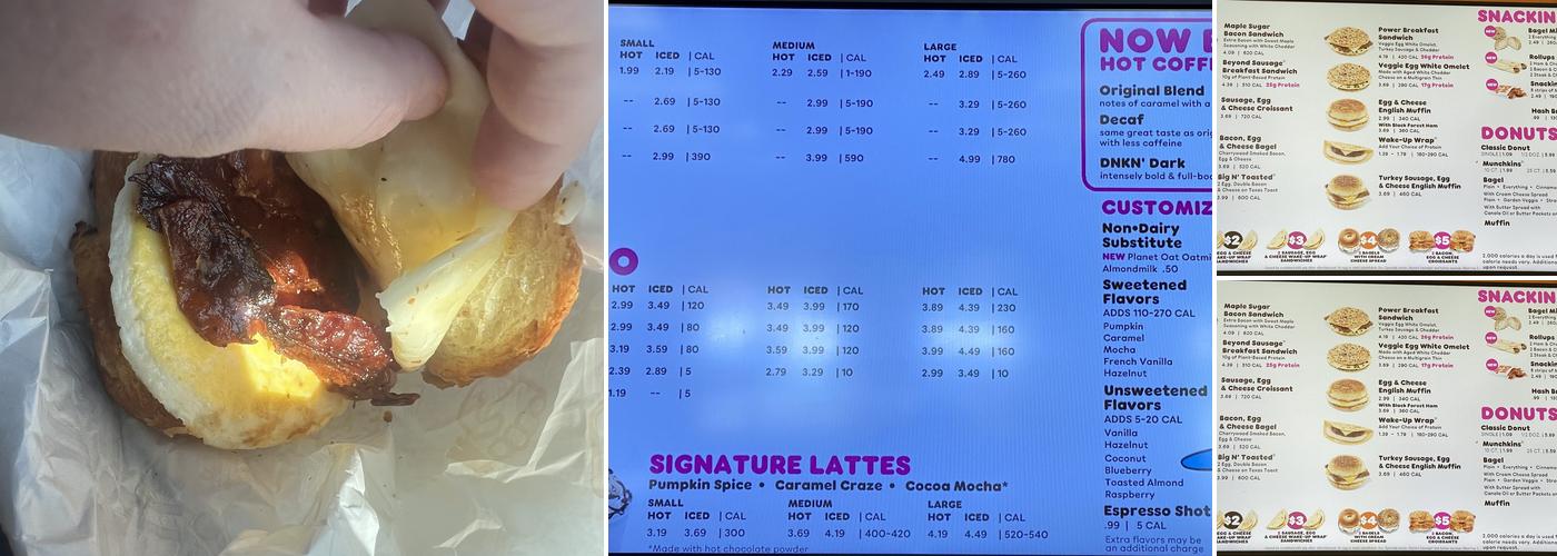 Dunkin' Menu