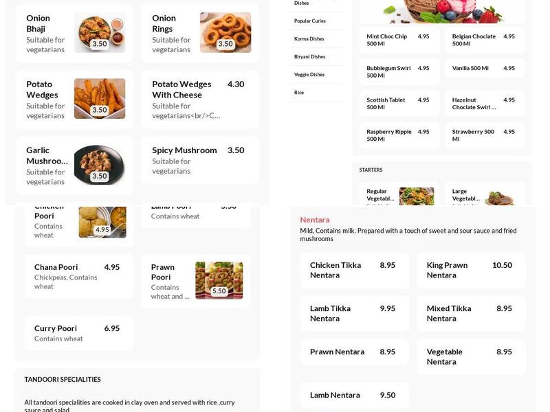 11 SPICES COATBRIDGE Menu