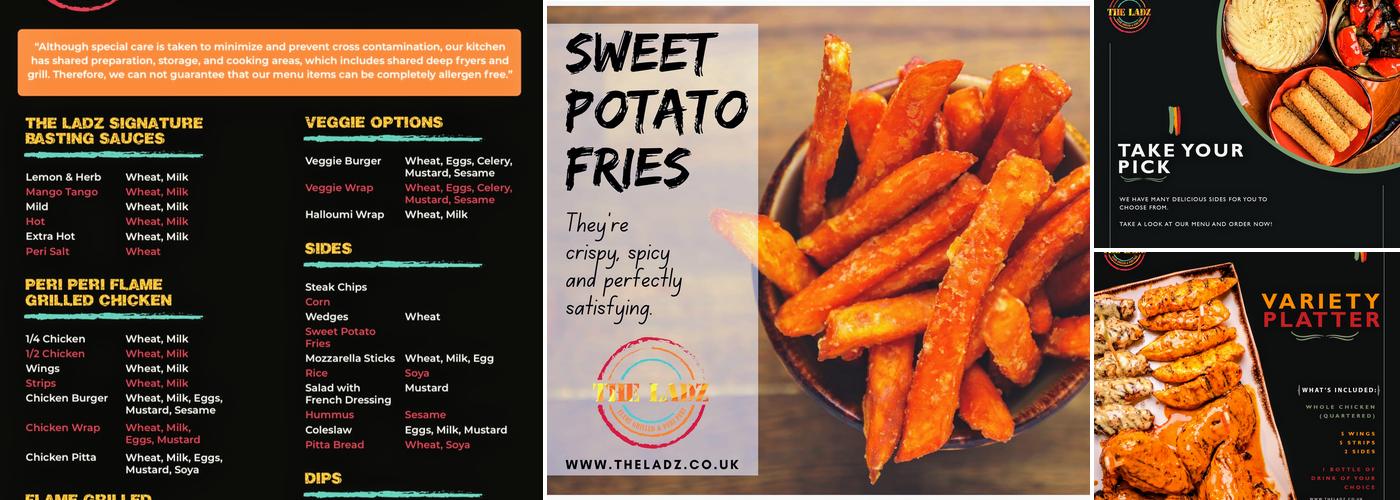 The Ladz Coatbridge Menu