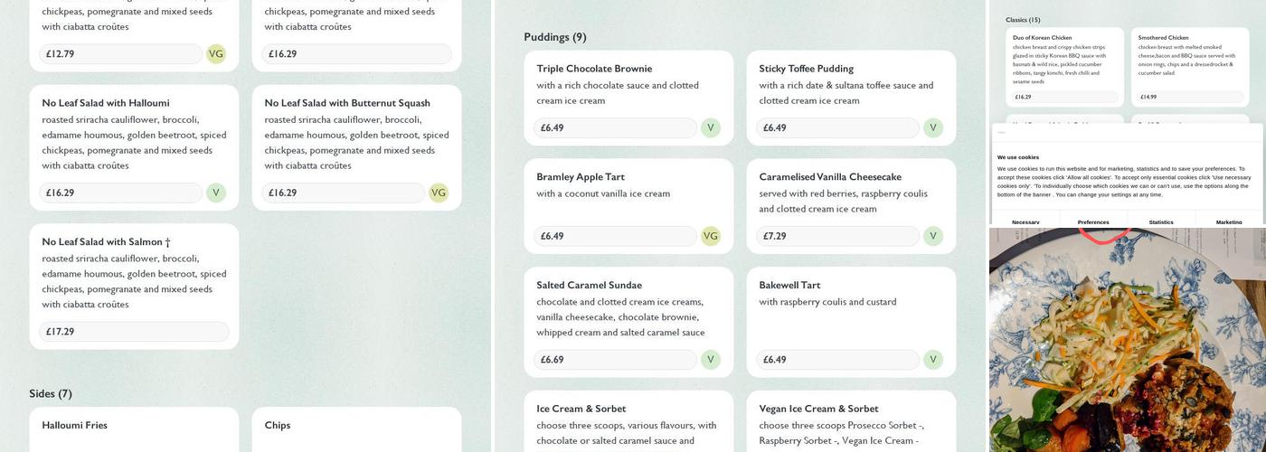 Fairmile (Fairmile) Menu