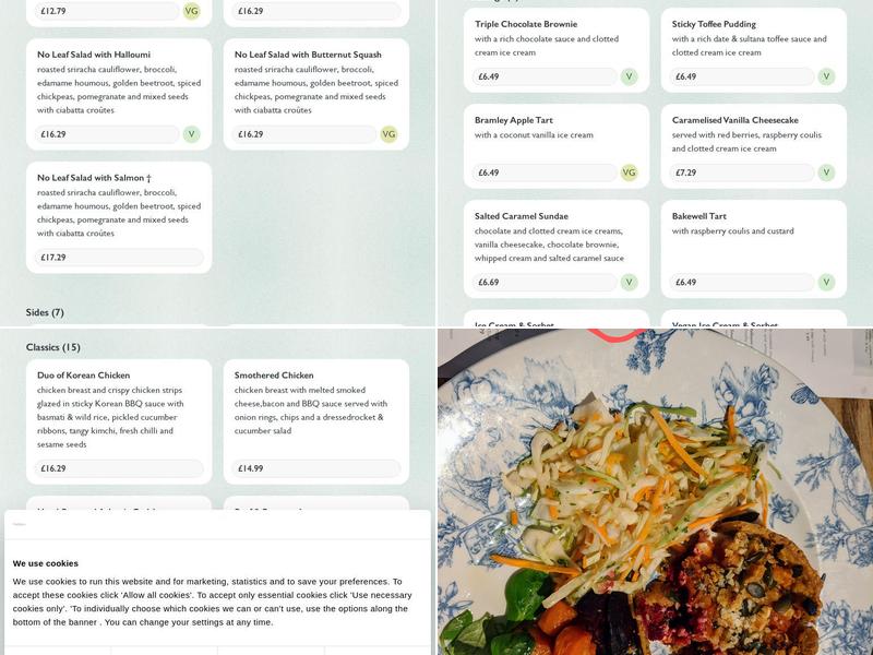 Fairmile (Fairmile) Menu