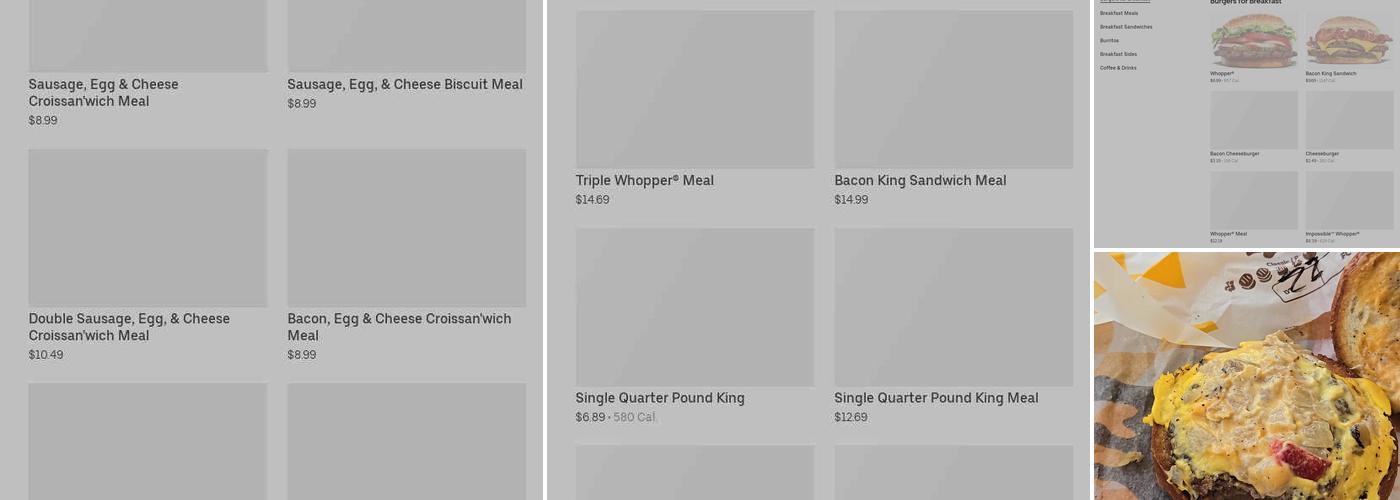 Burger King Menu
