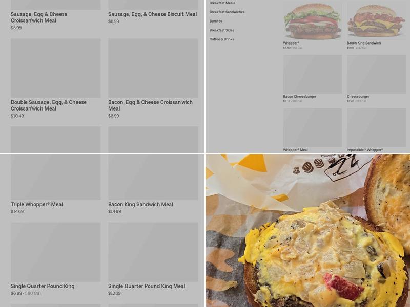 Burger King Menu