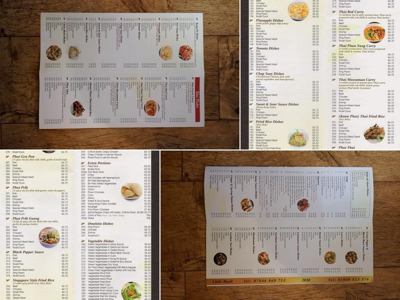 Little Basil Menu