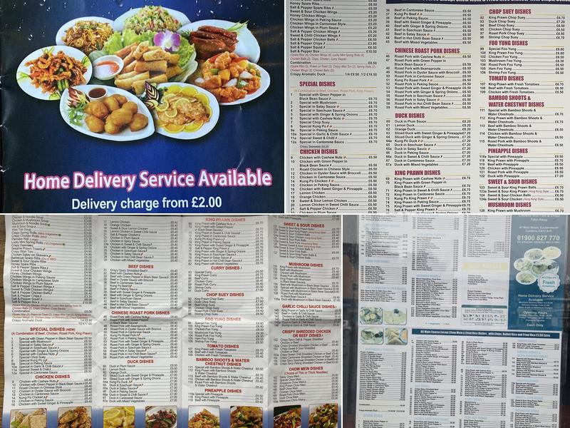 Lee's Fish & Chips and Chinese Take Away Menu