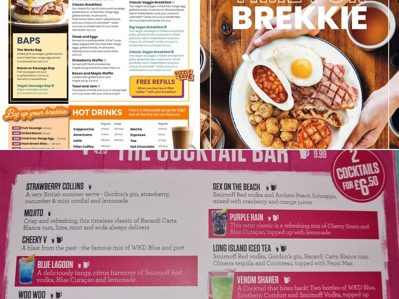 The Marquis Arms Menu