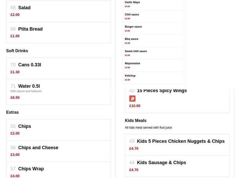 Turkish delight Menu