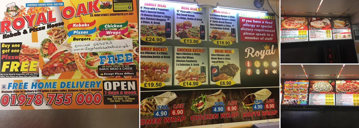 Royal Oak Kebab House Menu