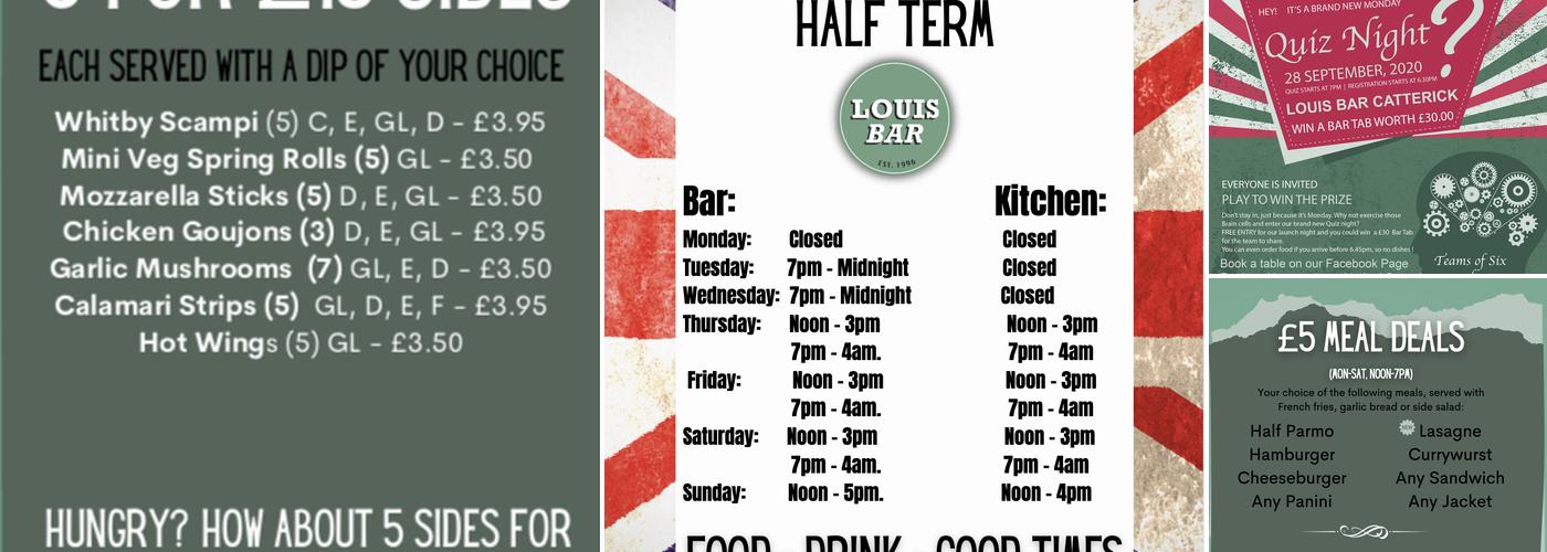 Louis Bar Menu