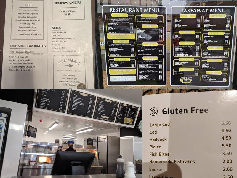 Fish & Chips At 149 Menu