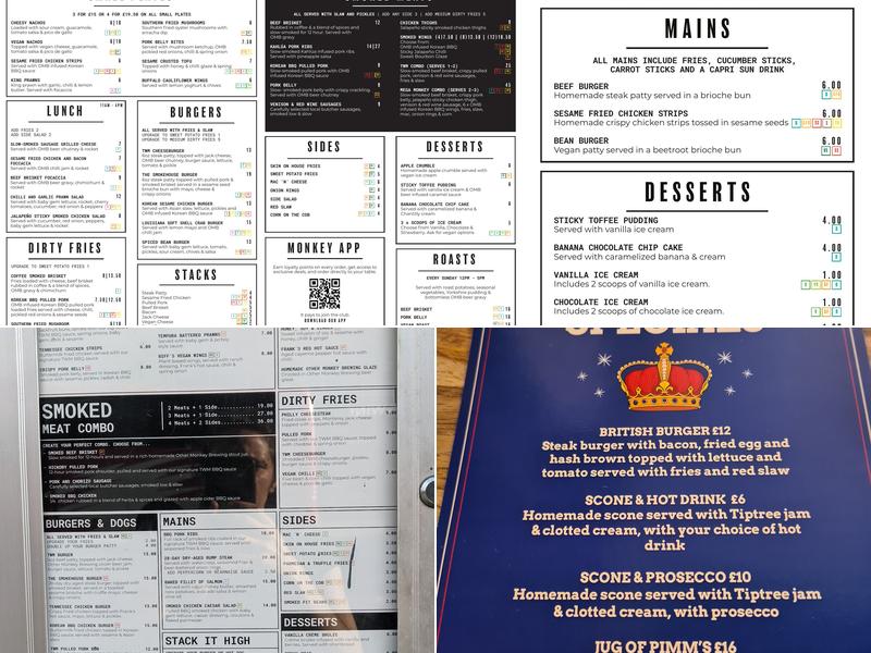 Three Wise Monkeys Menu