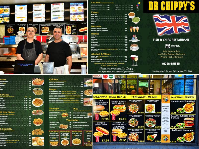 Dr Chippy's Menu