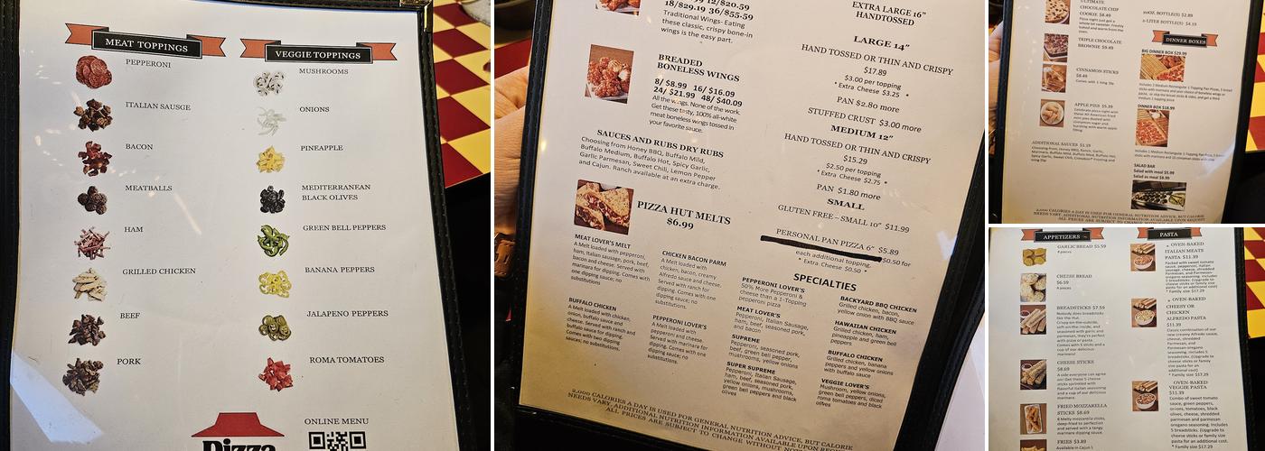 Pizza Hut Menu