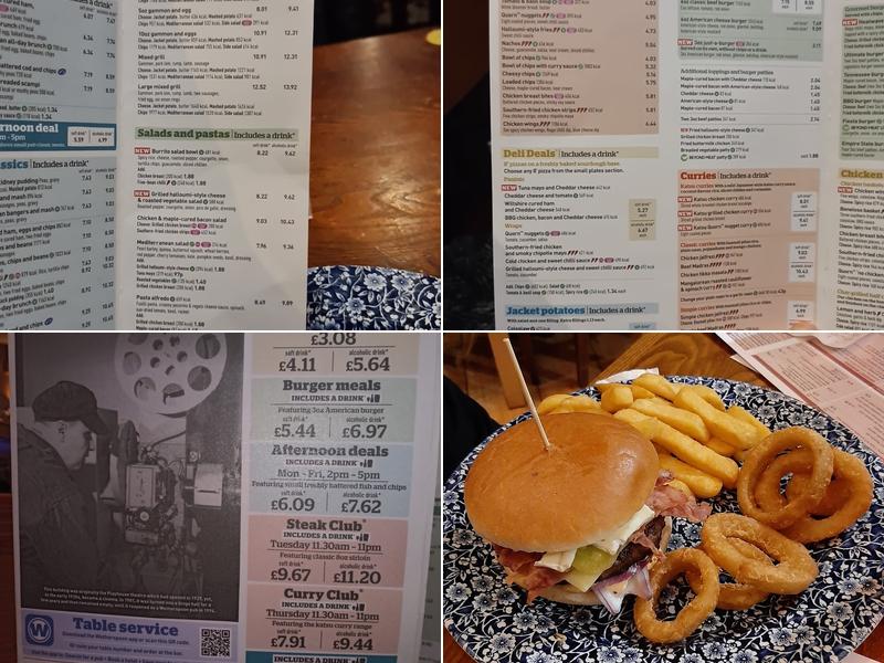 The Playhouse - JD Wetherspoon Menu