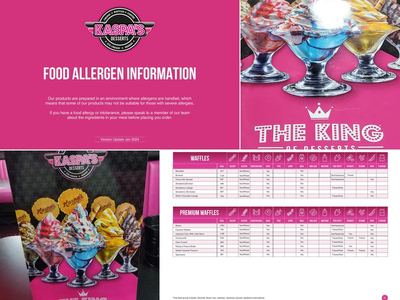 Kaspa's Colchester Menu