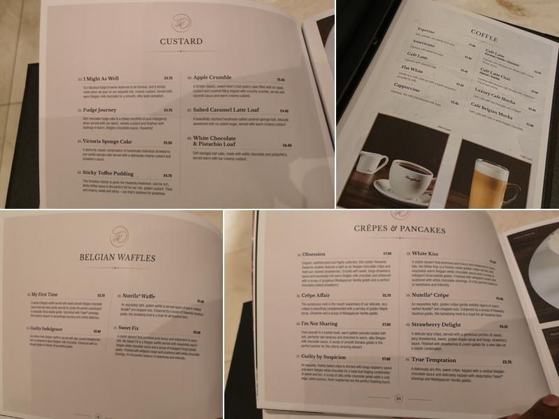 Heavenly Desserts Colchester Menu