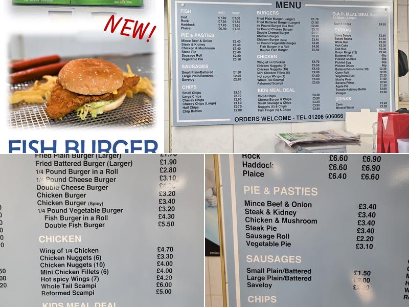 Harwich Rd Fish And Chips Menu
