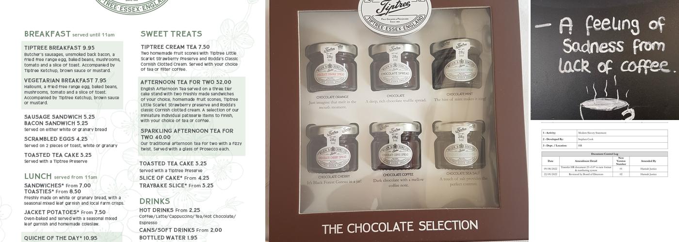 Essex Rose Tea Room Dedham Menu