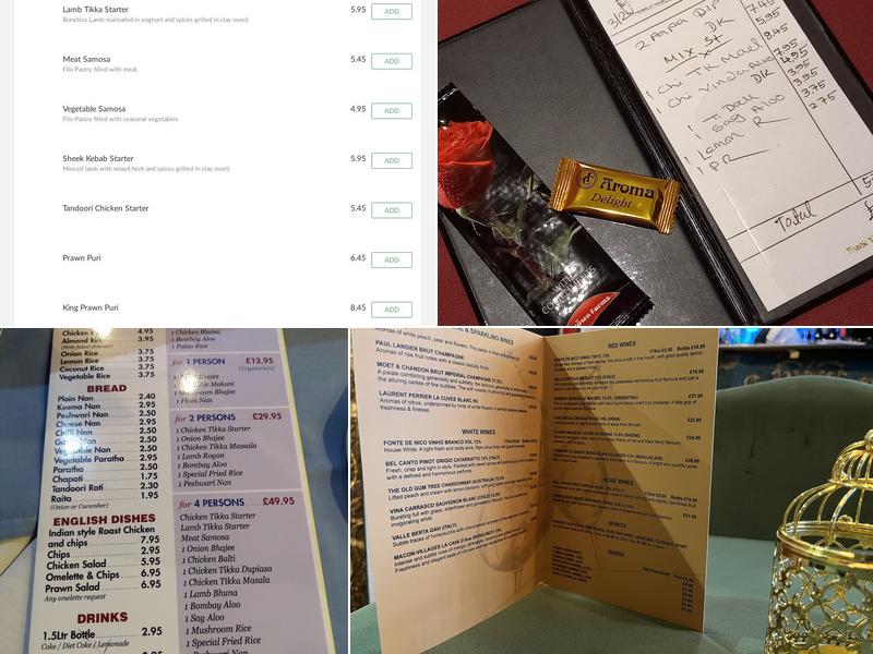 Maharani Indian Restaurant Menu