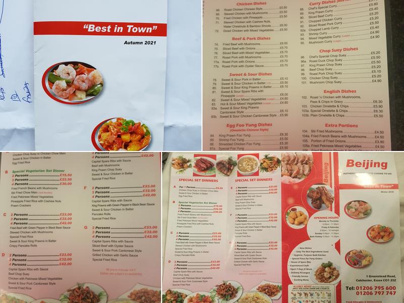 Beijing Chinese Menu