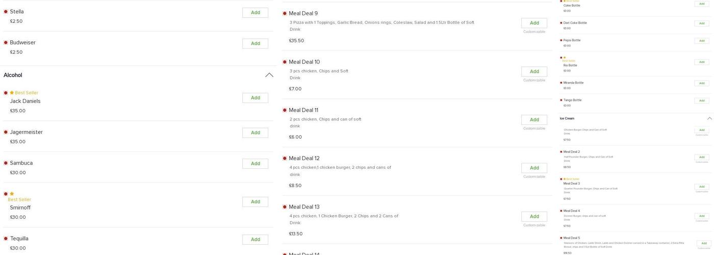 Southern Fried Chicken - American Menu