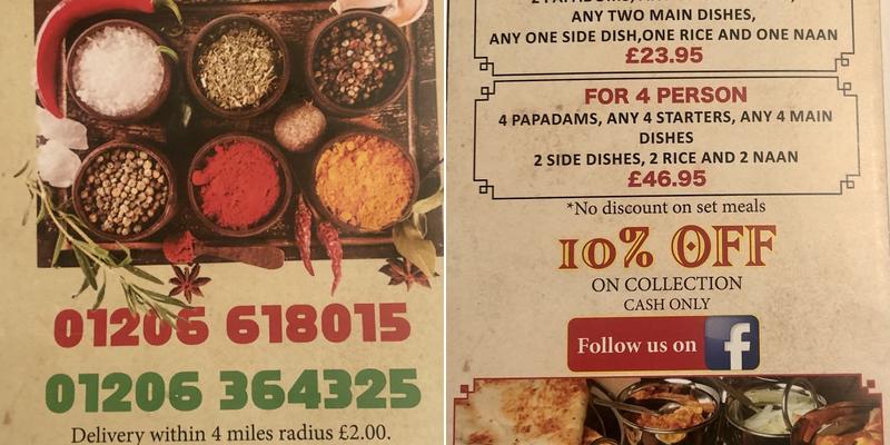 Masala Delight Menu