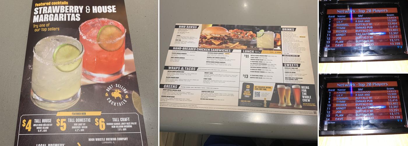 Buffalo Wild Wings Menu