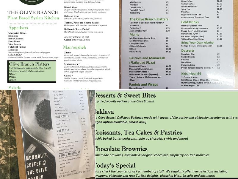 The Olive Branch Menu