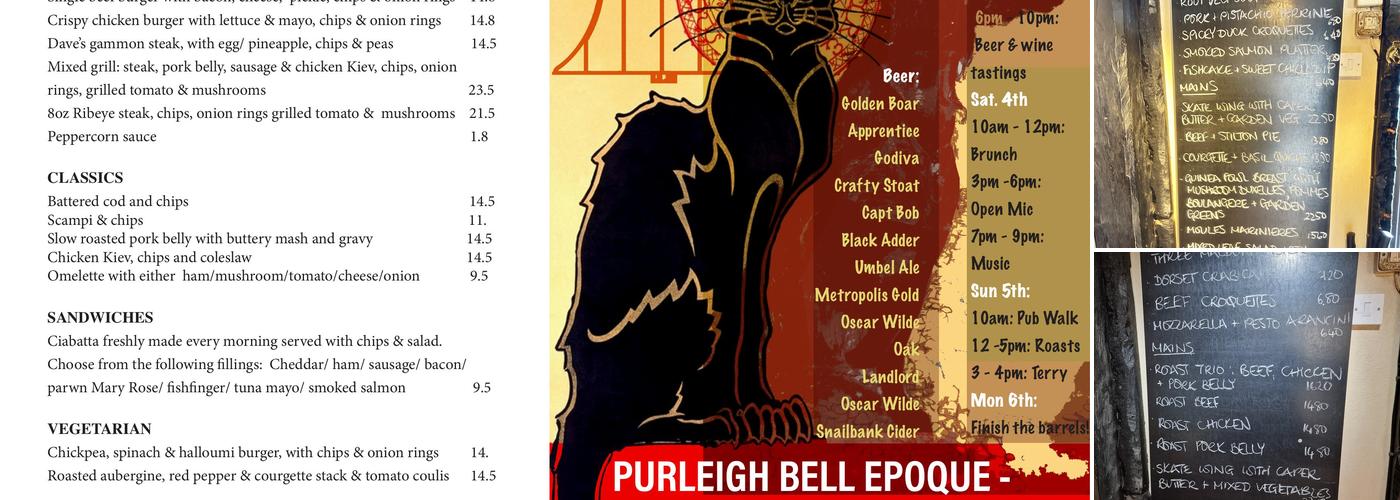 The Purleigh Bell Menu