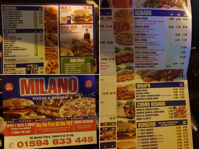 Milano Menu