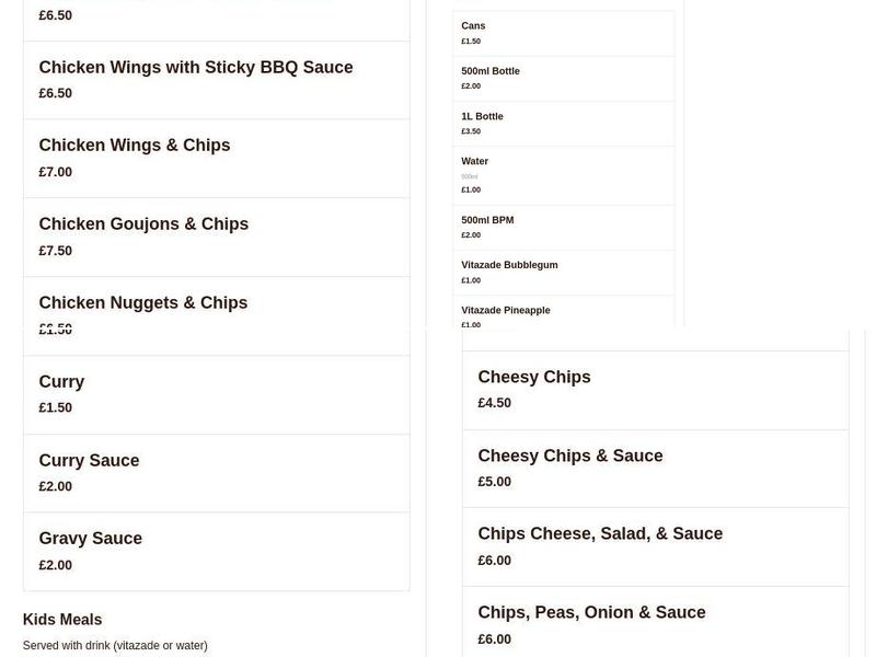 Turkish Kebab and Pizza House Menu